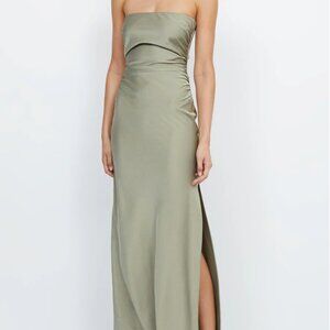 Bec + Bridge Eternity Strapless Maxi in Sage (US 6/AUS 10/UK 10)